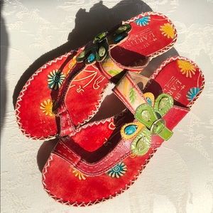 L’Artiste Floral Santorini Slide Sandal